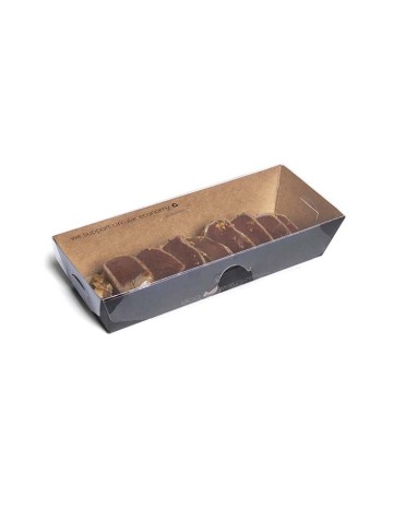 Envase negro/kraft con tapa antivaho panorámico 2