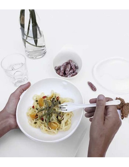 Tenedor EKO Fork White 17,7x2,8x1cm (50Uds)