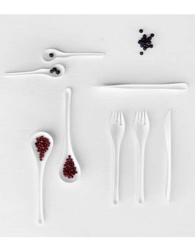 Tenedor EKO Fork White 17,7x2,8x1cm (50Uds)