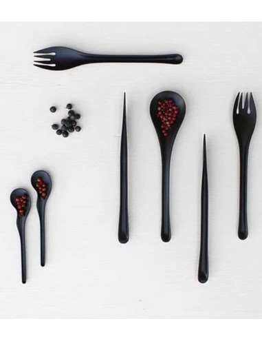 Tenedor EKO Fork Black 17,7x2,8x1cm (50Uds)