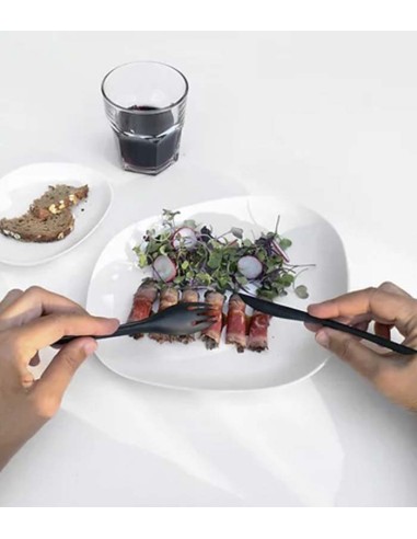 Tenedor EKO Fork Black 17,7x2,8x1cm (50Uds)