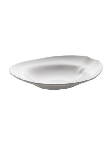 Plato hondo shell line vidriado 25x26cm (4Uds)