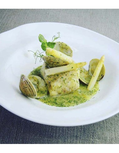 Plato hondo shell line vidriado 25x26cm (4Uds)