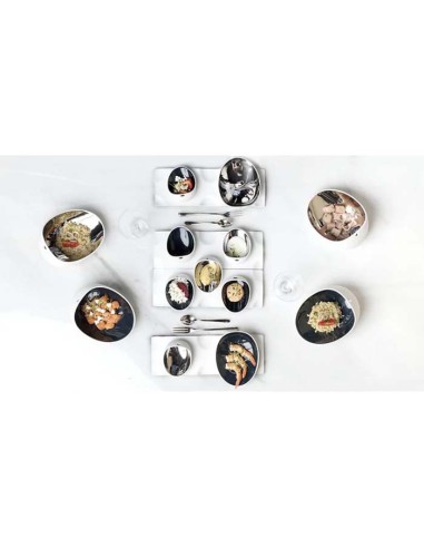 Bol negro L Jomon 18x14x9cm (4Uds)