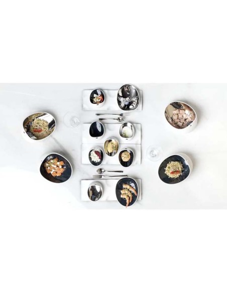 Bol negro L Jomon 18x14x9cm (4Uds)