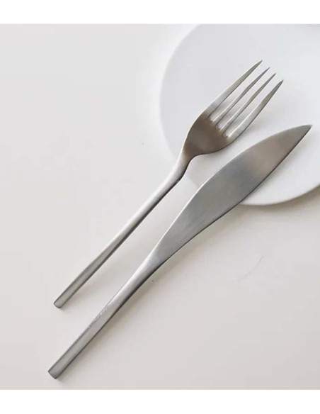 Tenedor plata mate Rama (12Uds)