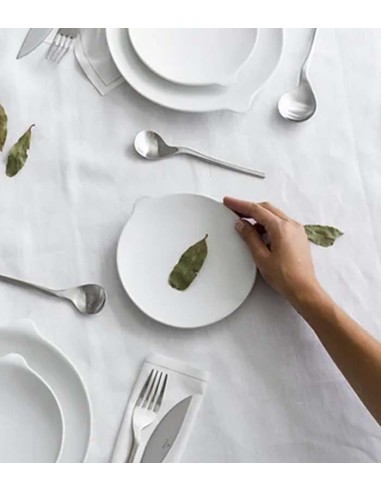 Cuchara postre plata mate Rama (12Uds)