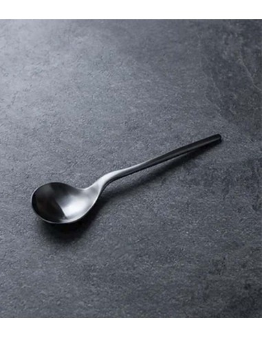 Cuchara negro mate Rama (12Uds)