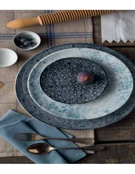 Plato Presentación 32cm azul Sabby Chic 4 (6Uds)