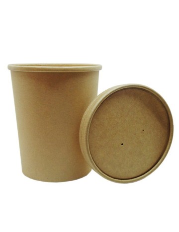 Tapa tarrina alta kraft 500cc (500Uds)