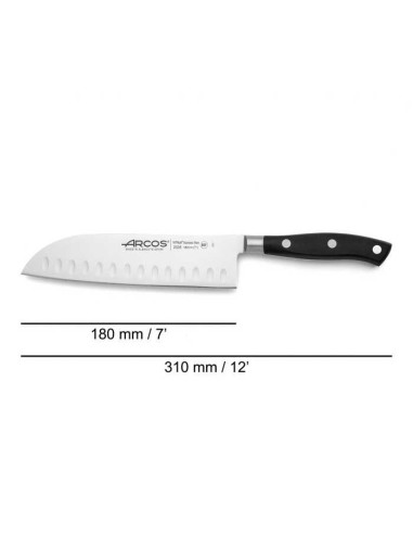 Cuchillo Riviera Santoku negro 18cm