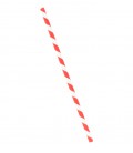 Pajitas de granizado de papel rectas rojas y blancas 8x230mm (250uds)