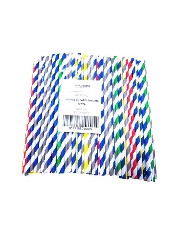 Pajitas rectas colores 2