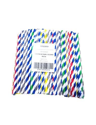 Pajitas rectas colores