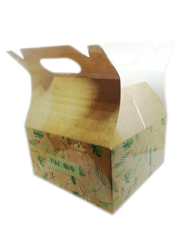 Caja pícnic kraft 220x220x120mm (100uds)