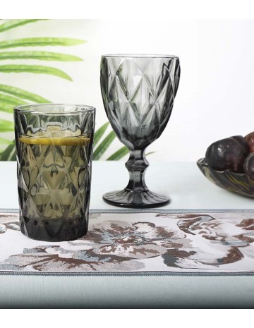 Copa cristal relieve azul CASUAL GLASS 300ml (6Ud) 2