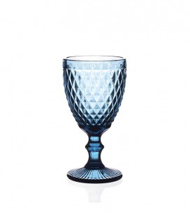 Copa cristal relieve azul CASUAL GLASS 300ml (6Ud)