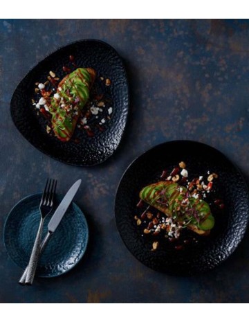 Plato negro Triangle Homespun Chroma Carbon (12Uds) 2