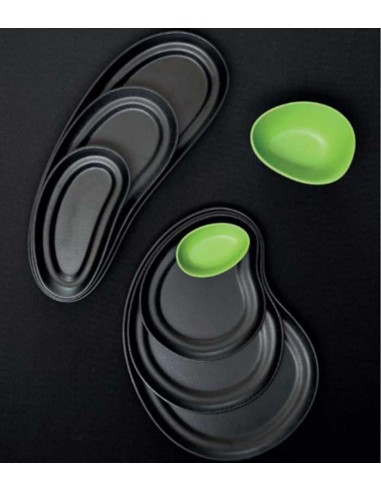 Plato melamina negro “KAROLA” 20x17x1,7cm (24Uds)