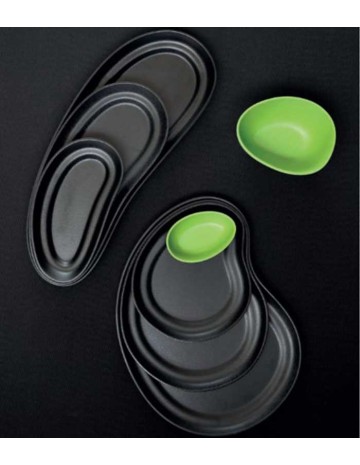 Plato melamina negro “KAROLA” 20x17x1,7cm (24Uds) 2
