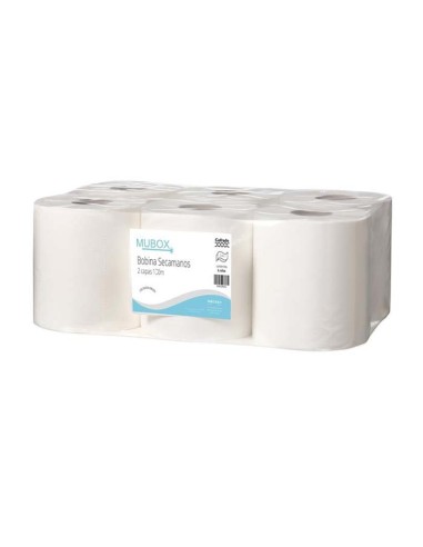 Bobina secamanos gofrada 2C 100m (6Uds)