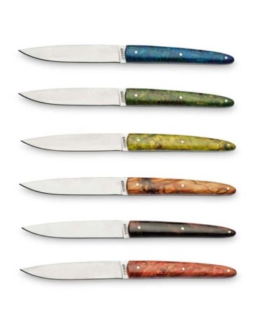 Cuchillo de mesa madera estabilizada UTSET (6Uds)