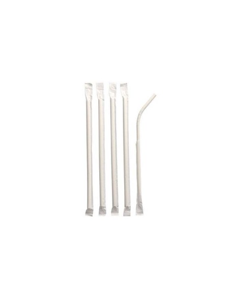 Cañita Pla fuelle enfundada blanca 6x210mm (250Uds)