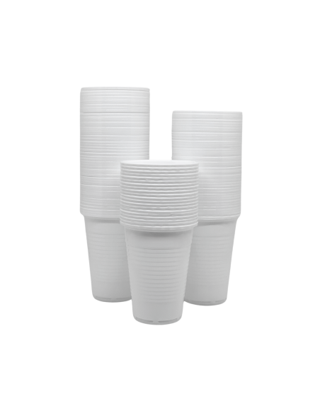 Vaso de plástico blanco 220cc (3000Uds)