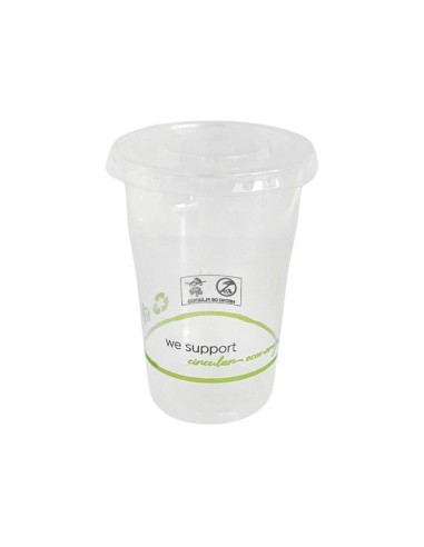 Tapa plana PLA Bio 12oz 350cc (800Uds)