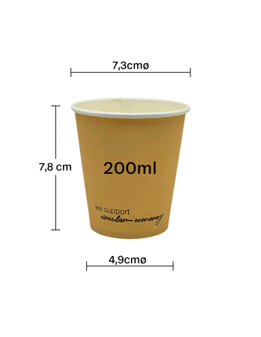 Vaso de cartón kraft 200ml (3000Uds)