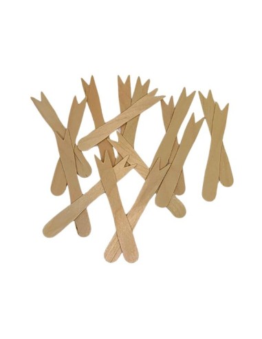 Mini tenedor de madera 85mm (10000uds)