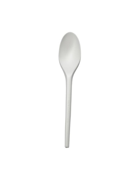Cuchara CPLA compostable blanca 17cm de Betik (1500Uds)