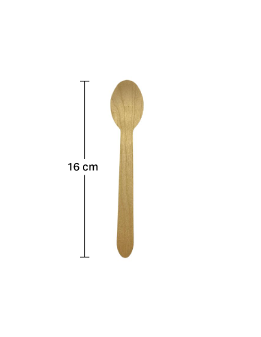Cuchara madera 160mm (1000uds)