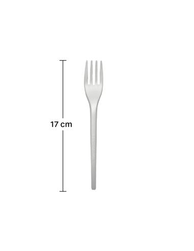 Tenedor CPLA compostable blanco 17cm de Betik (1500Uds)