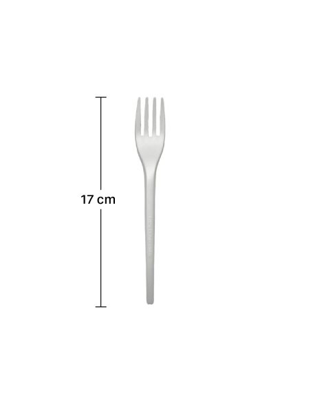 Tenedor CPLA compostable blanco 17cm de Betik (1500Uds)
