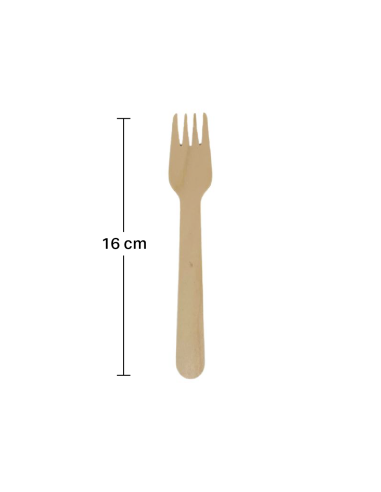 Tenedor de madera 160mm (1000uds)