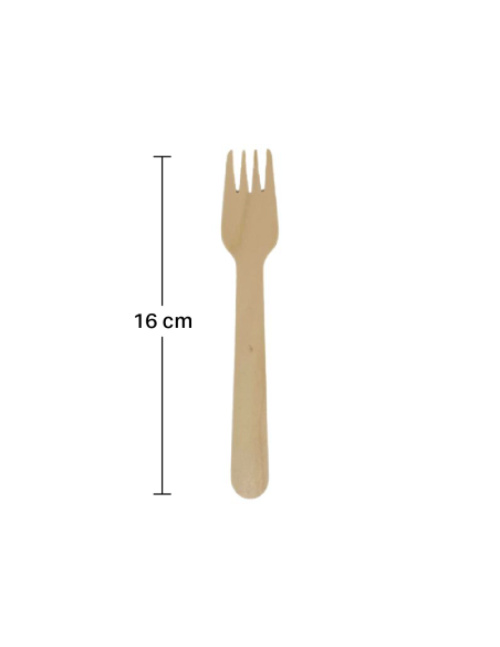 Tenedor de madera 160mm (1000uds)