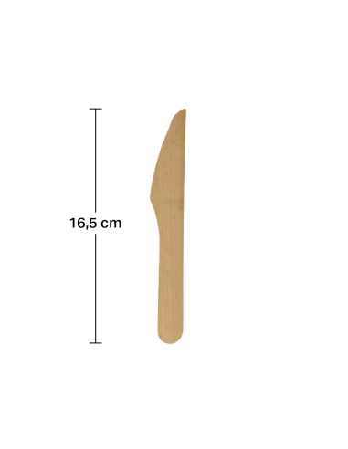 Cuchillo de madera 165mm de Betik (1000uds)