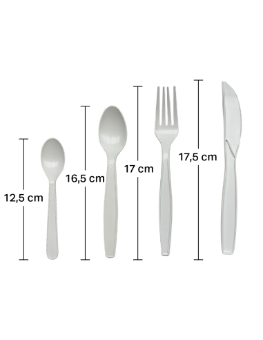 Pack 4  cubiertos CPLA + servilleta BIO de Betik (500uds)