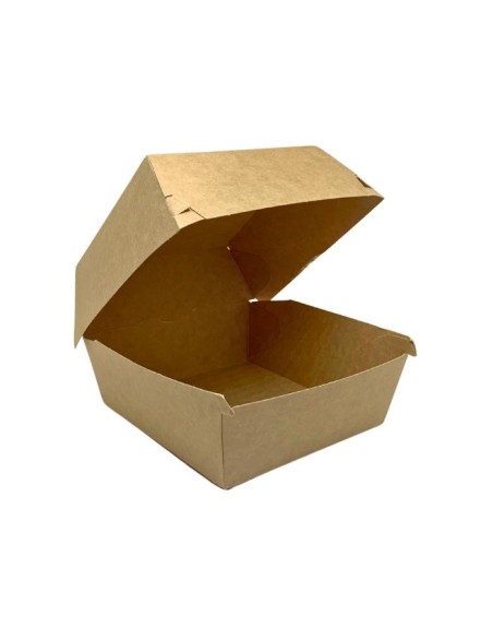Caja burguer Kraft mediana 12x12cm (600uds)