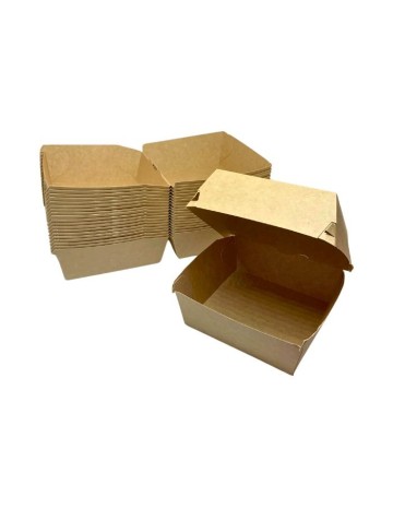 Caja burguer Kraft mediana 12x12cm (600uds) 2
