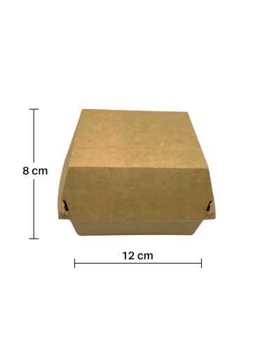 Caja burguer Kraft mediana 12x12cm (600uds)