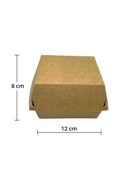 Caja burguer Kraft mediana 12x12cm (600uds)