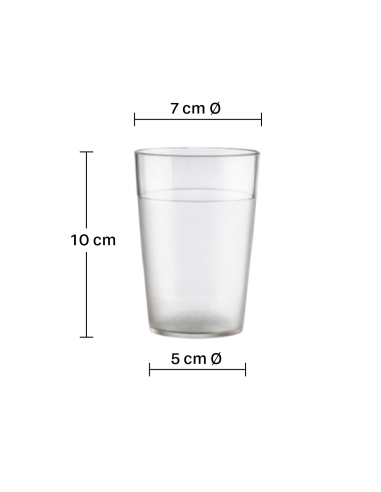 Vaso policarbonato 250cc de AMC (6uds)