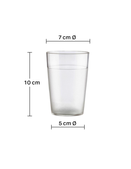 Vaso policarbonato 250cc de AMC (6uds)