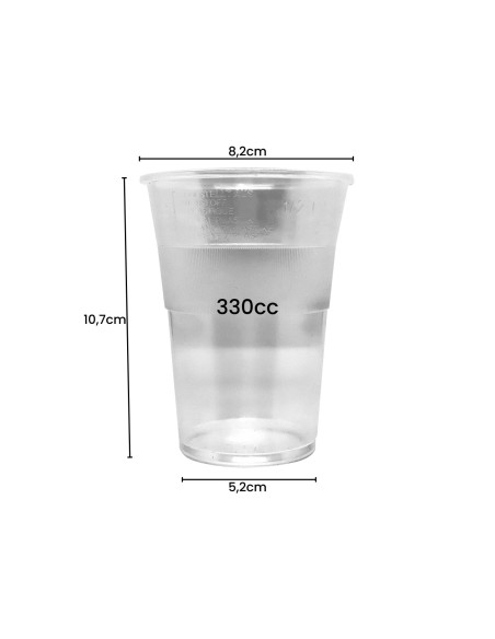 Vaso PP transparente Flexi - 10 oz 330cc (1000Uds)