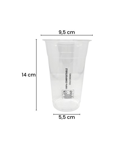 Vaso Pla Bio 16oz 500cc caja (180Uds)