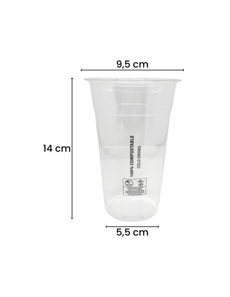 Vaso Pla Bio 16oz 500cc caja (180Uds)