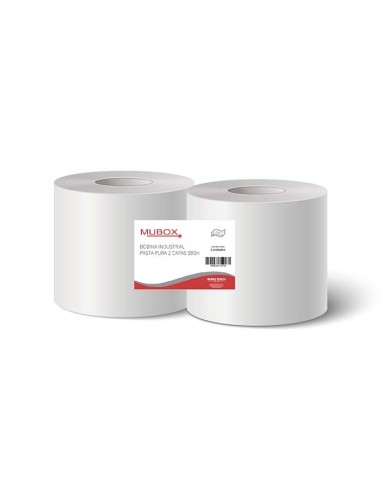 Bobina industrial pasta pura 2c 380m (2Uds)