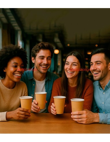 Vaso de cartón kraft 300ml 12oz (1000Uds)